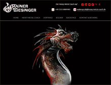 Tablet Screenshot of heavy-metal-coach.de